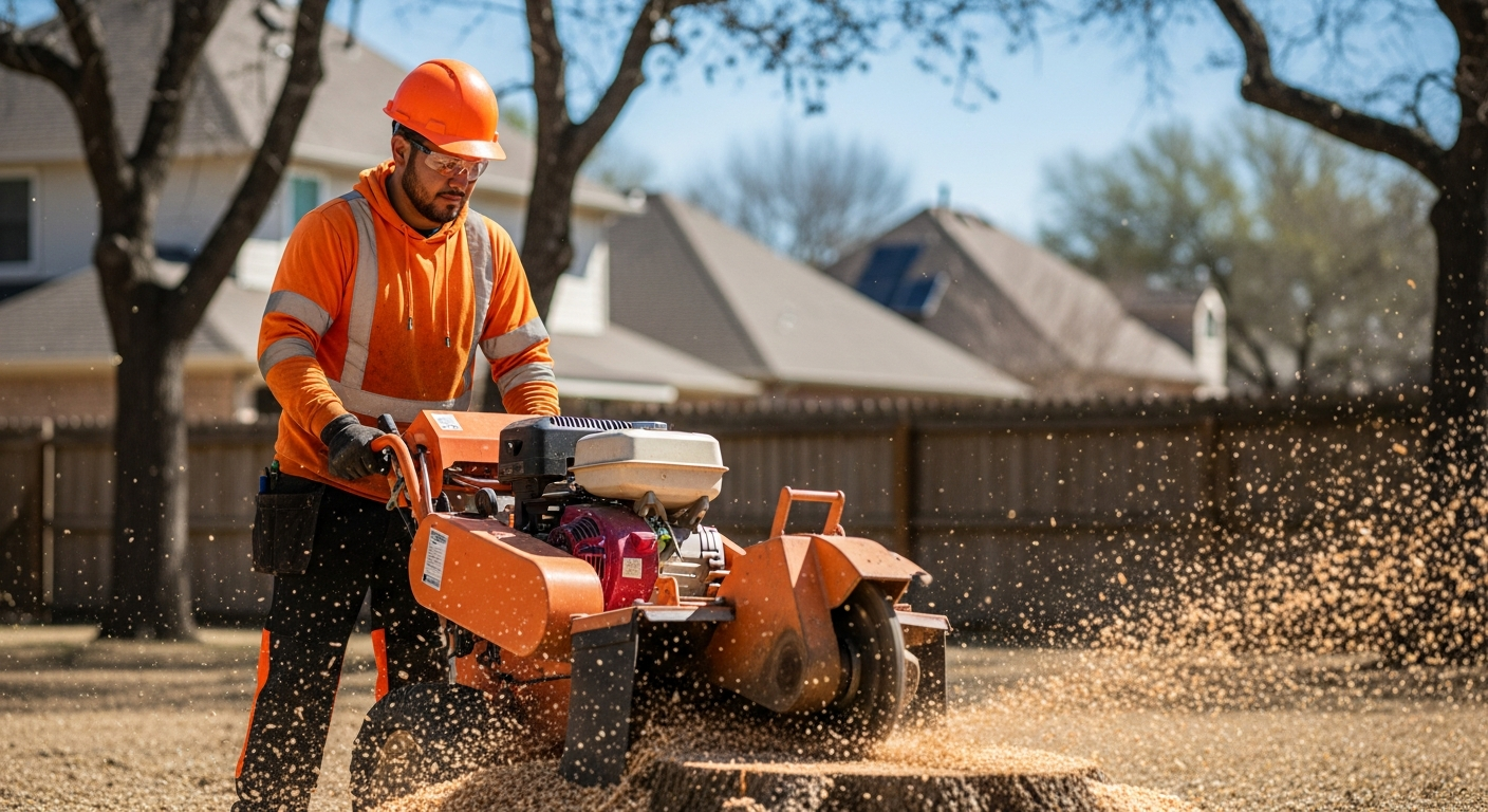 Completed tree and landscaping work — 1-2 Tree Guys Austin
